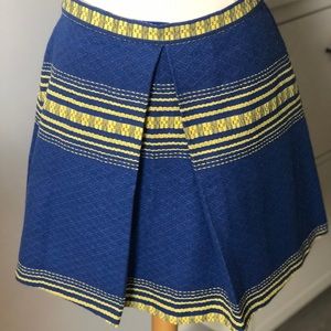 Alice and Olivier blue and yellow skirt